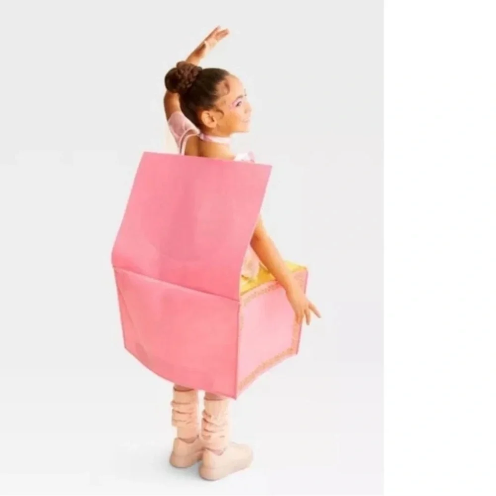 Music Box Ballerina w/ Sound Halloween Costume 10/12 Step In Dress & Choker Girl